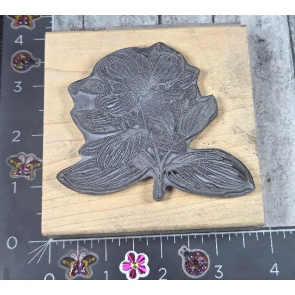 Paper Inspirations Magnolia Botanical K5012 Flower Rubber Stamp Wood #A8